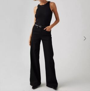 Black Flare Wide Leg Levi's Jeans